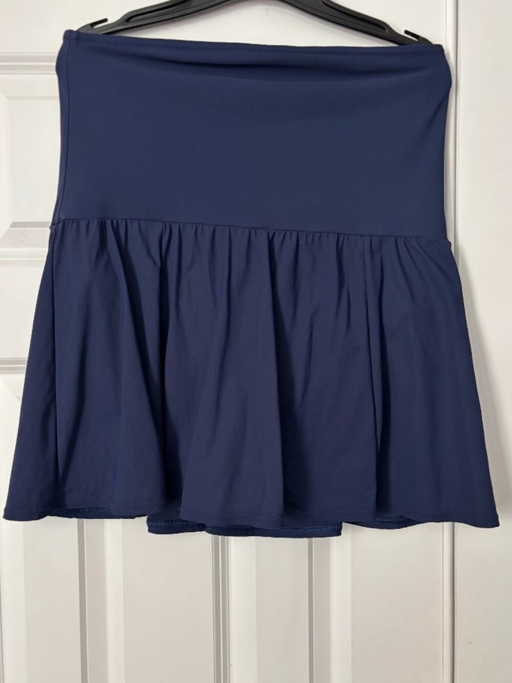 Lands’ End Navy High Waisted Tummy Control Swim Skirt Shaping
